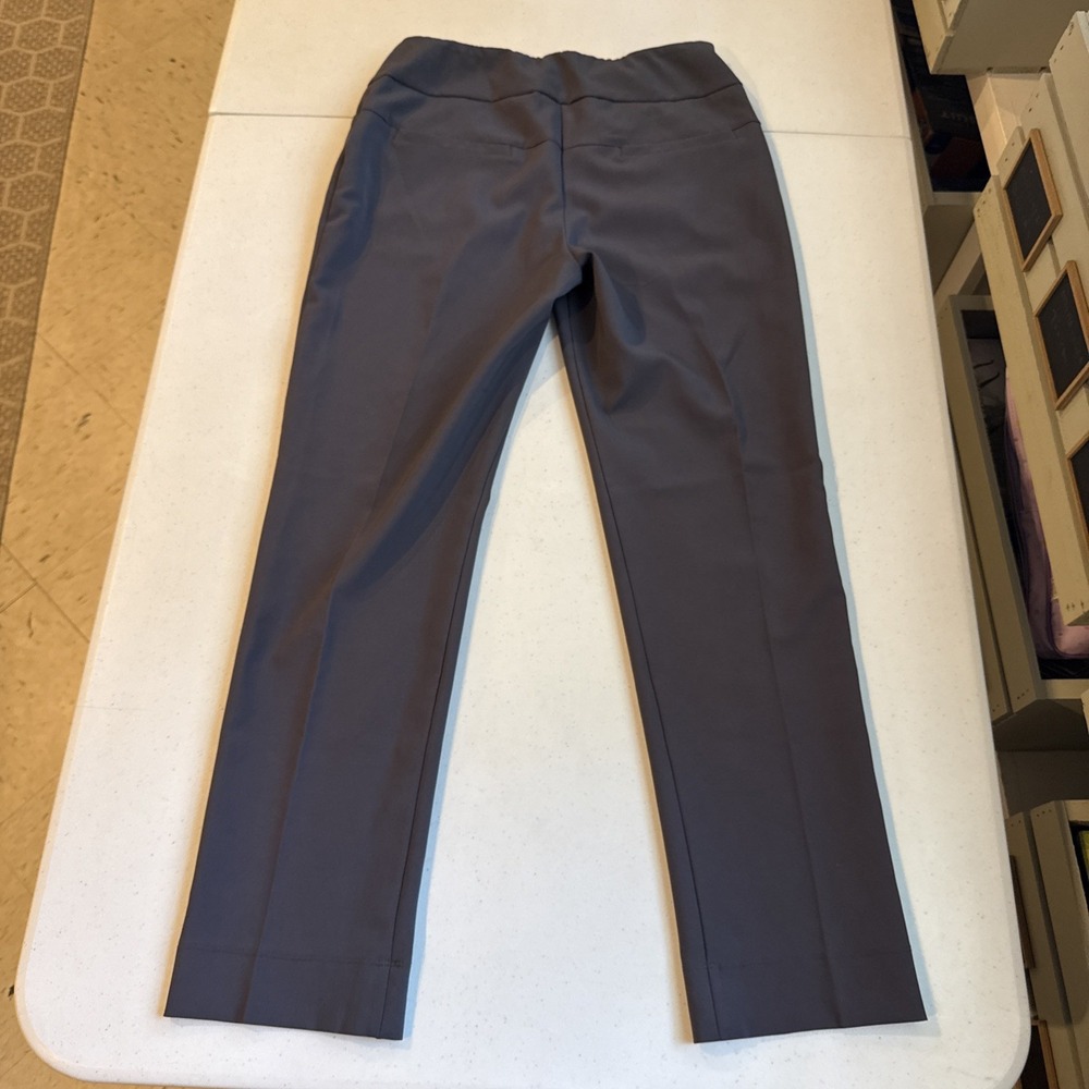 IBKUL 4 Way Stretch Pull on Ankle Pant Gray Size 6 Sun Protection Office Or Camp - Picture 10 of 11